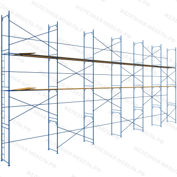Леса рамные строительные ЛРС-40 8х18 м (2 яруса под настил)